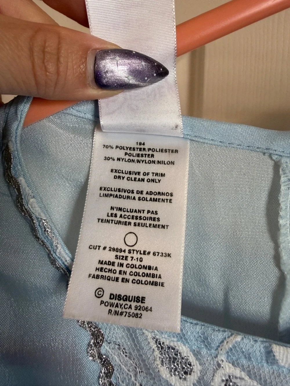 Disney Light Blue Lace-Up Cinderella Princess Gown - Picture 6 of 6